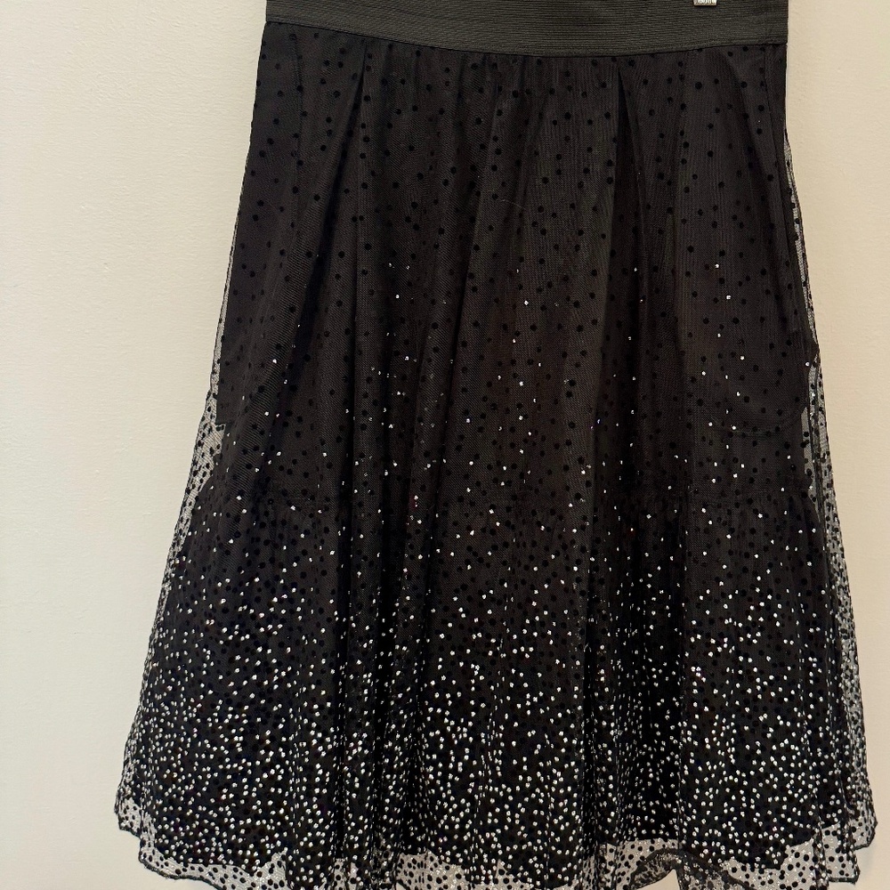 Ronni Nicole Women’s Size 10 Skirt Black Tulle Sparkle Whimsy Formal Party